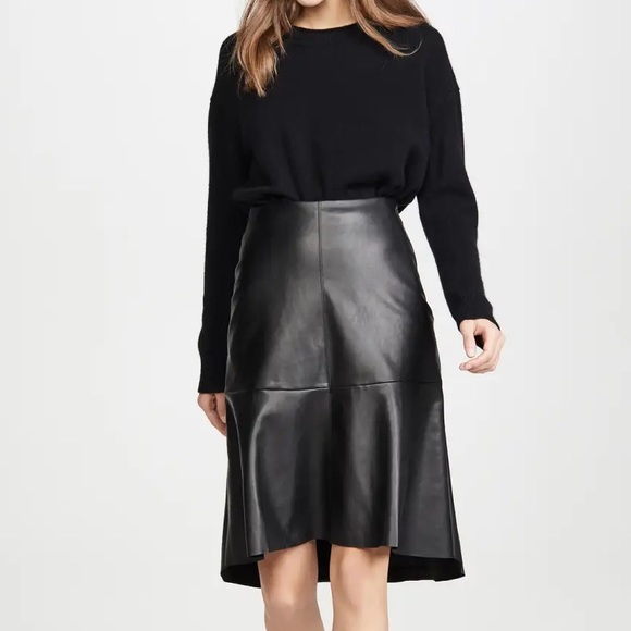 Habitual Jayda Asymmetrical Faux Leather Skirt